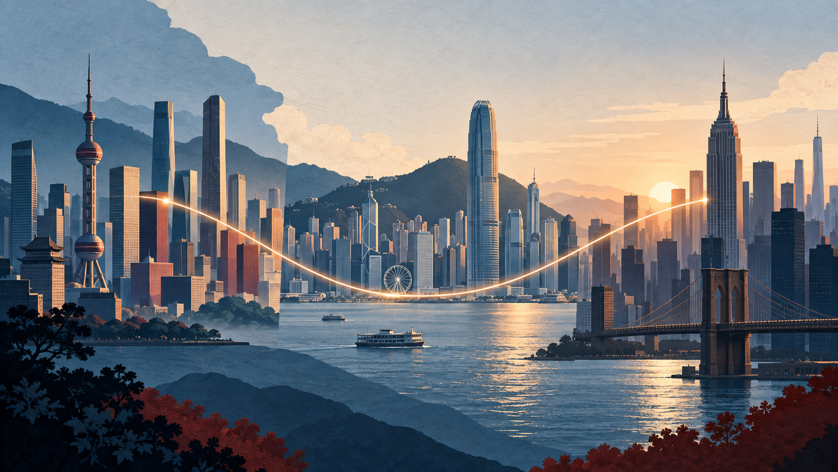 三地最近收盘分化:A 港承压,美股三大指数收涨封面